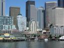 Seattles waterfront towers.